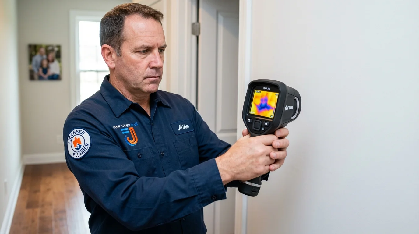 Thermal imaging leak detection by Johns Plumbing LLC in Yale